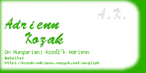 adrienn kozak business card